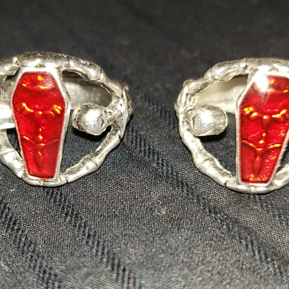 Coffin skeleton Rings